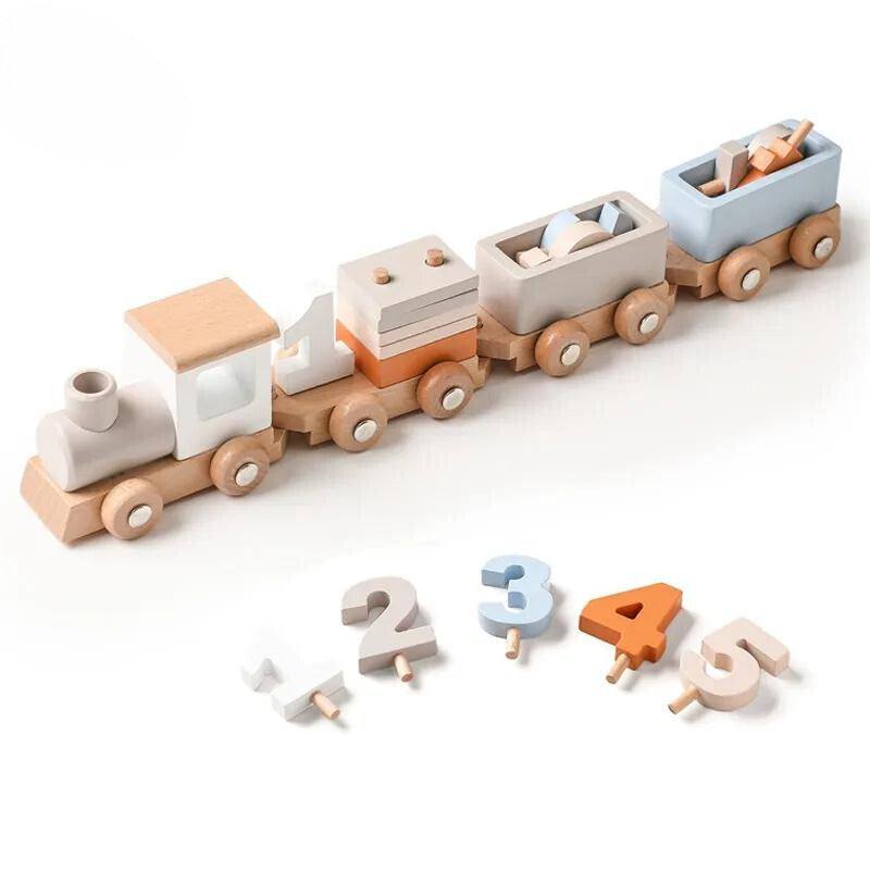 Jouet en bois Petit train anniversaire Little Bichette Joors