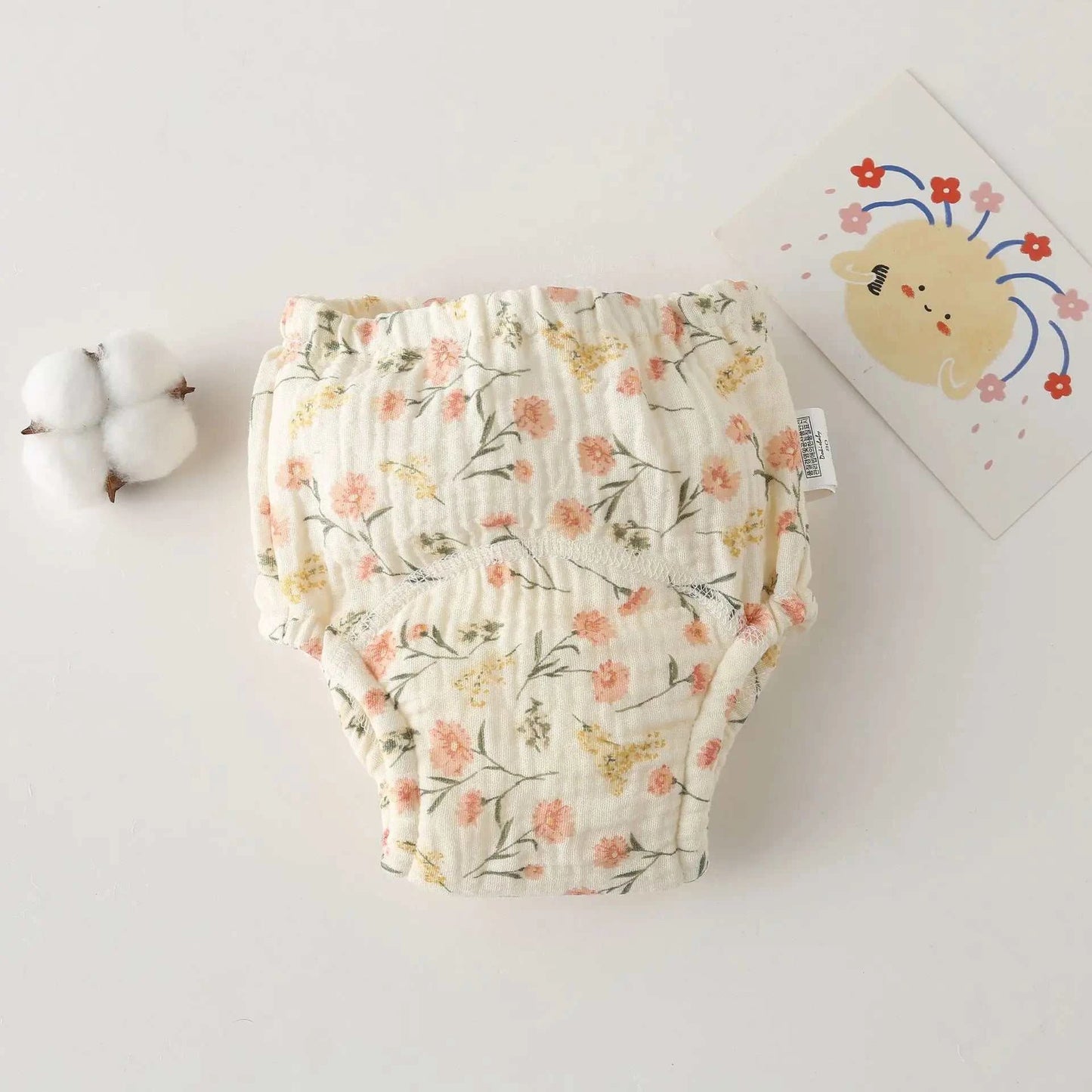 Culotte d'apprentissage - Petites fleurs roses