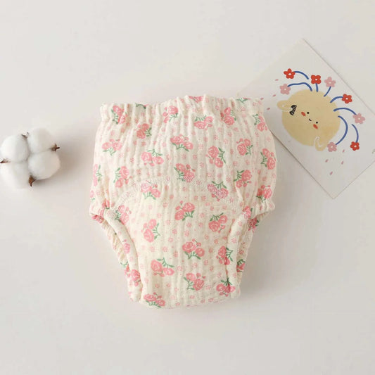 Culotte d'apprentissage - Fleurs roses